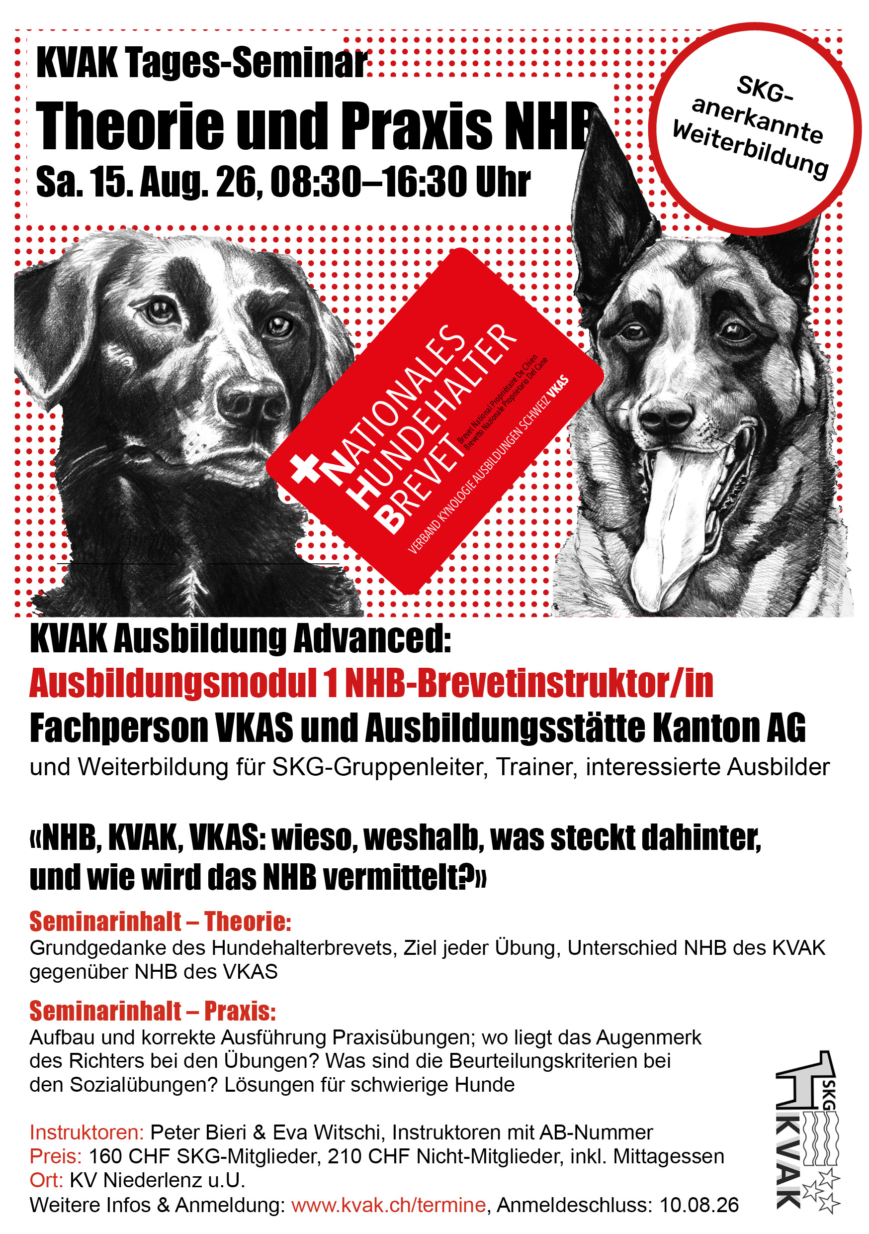 Theorie und Praxis NHB (Ausbildungsmodul 1 NHB-Brevetinstruktor KVAK)